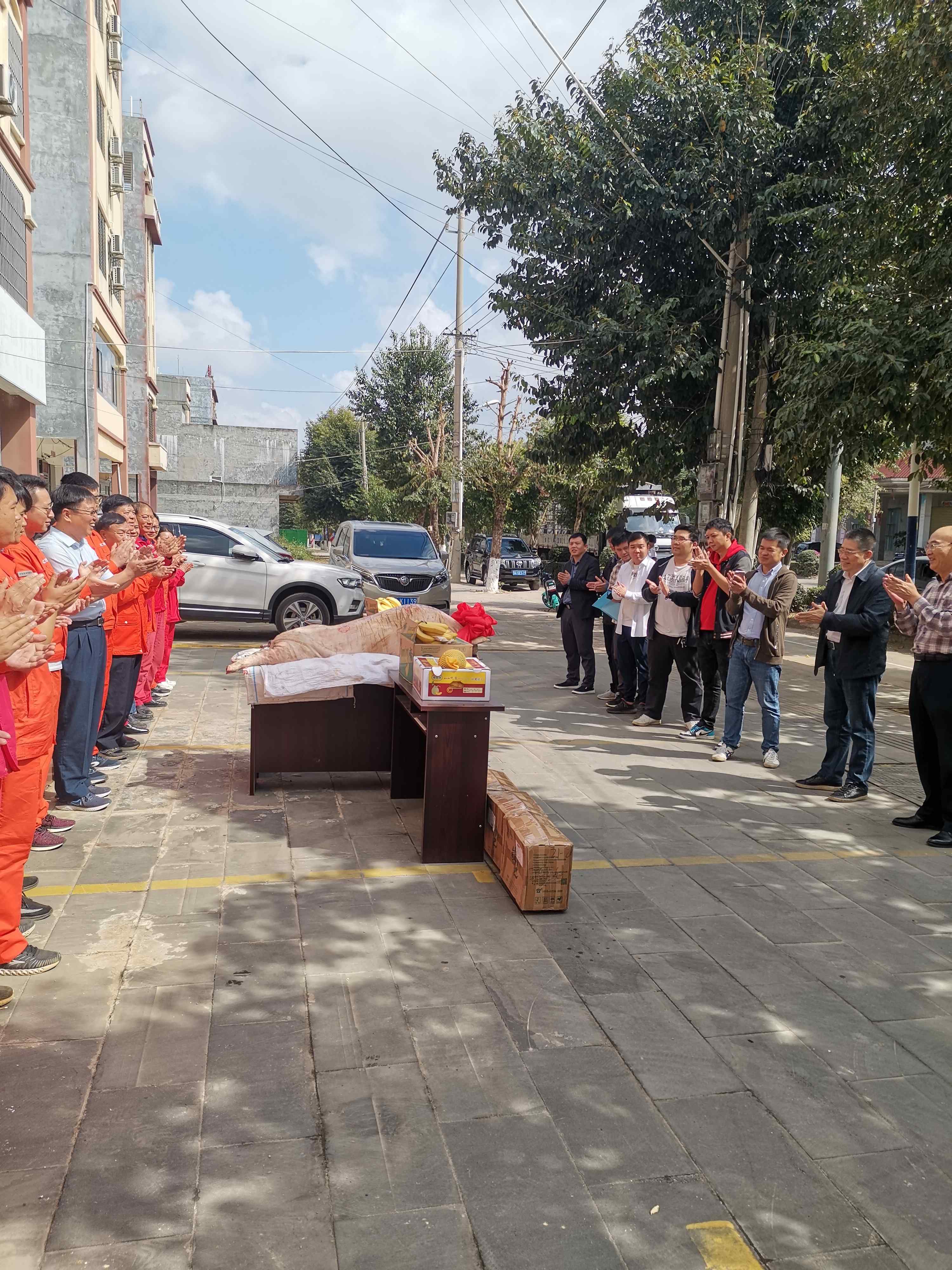 水電集團黨委書記、董事長王東陽，副總經理劉德鈞到田間工程，對春節期間仍堅守一線崗位的職工進行了慰問。