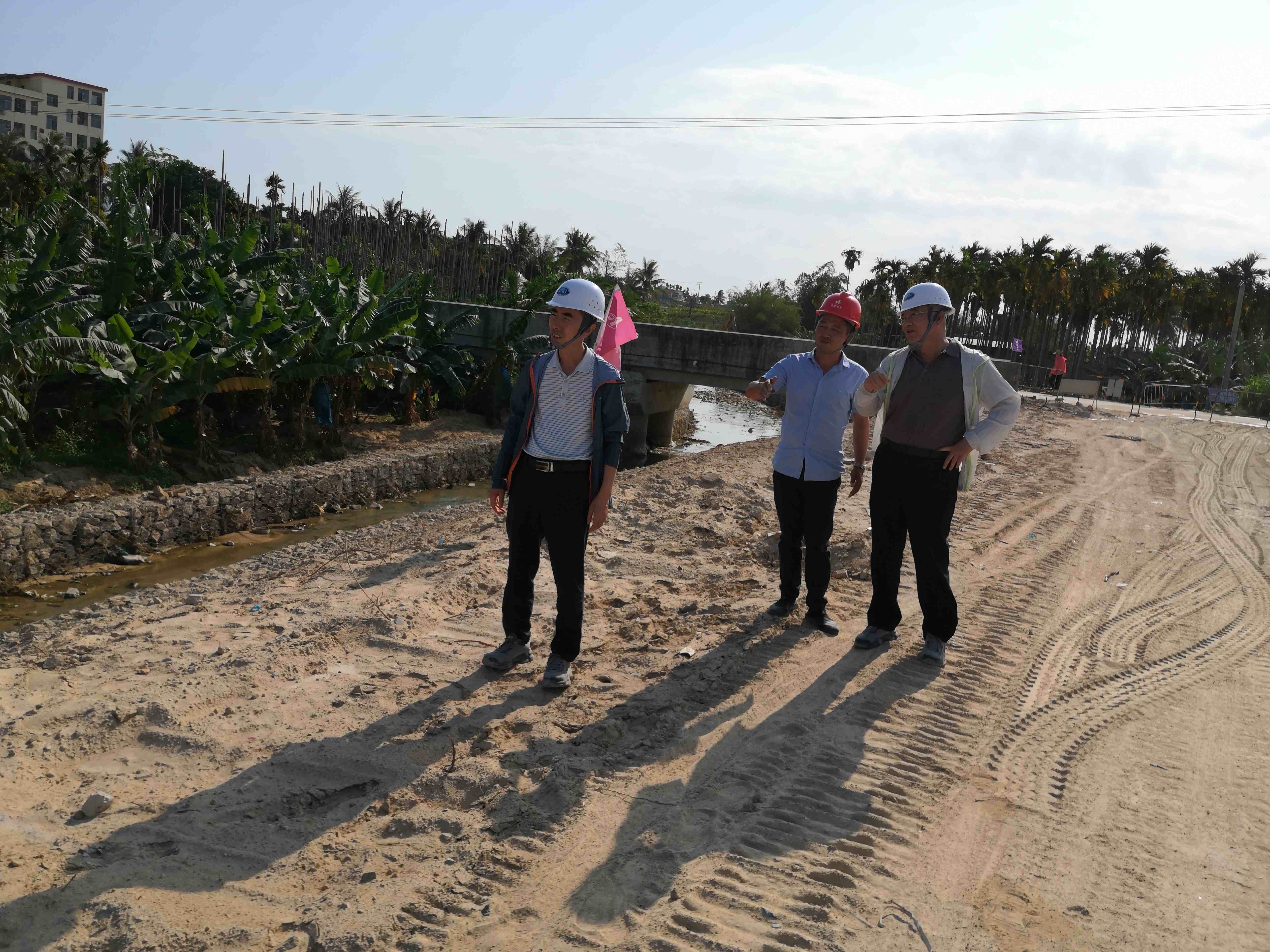 水電集團副總經理劉徳鈞到南繁基地水利設施建設項目三亞片區施工現場檢查。